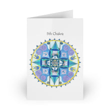 Load image into Gallery viewer, #5 Throat Chakra Mandala Card