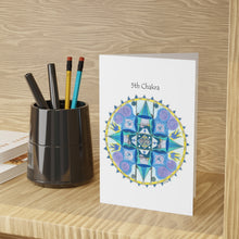 Load image into Gallery viewer, #5 Throat Chakra Mandala Card