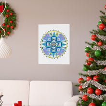 Load image into Gallery viewer, #5 Throat Chakra Mandala Print
